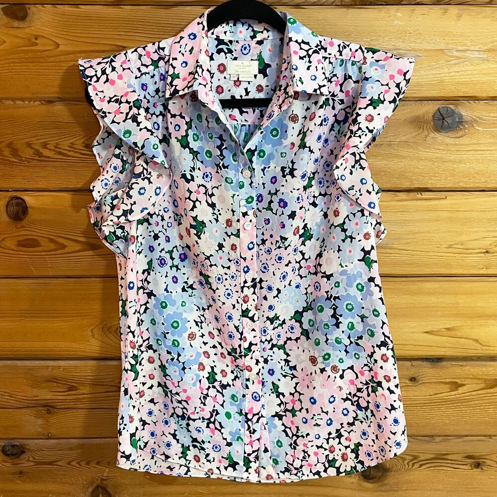 Kate Spade Daisy Garden Button Down Top Size Small